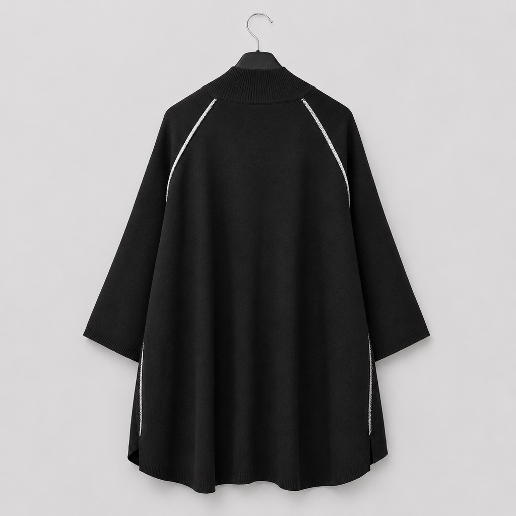 Cardigan in Schwarz - lässig, weich & vielseitig Gr. 40-48