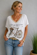 Shirt  " Let´s gofor a ride" | Gr. 38-44. | Made in Italy