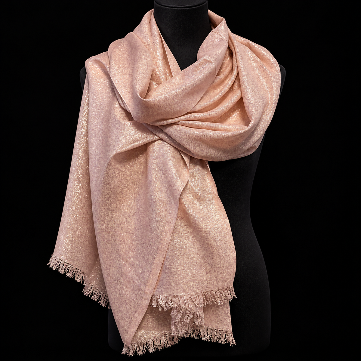 Elegantes Tuch in Rose´mit Glitzereffekt  80x180 cm