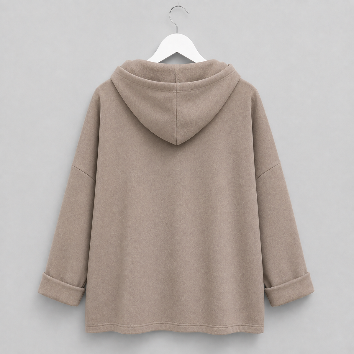 Hoodie mit Leo-Details Gr. 40-46 Taupe