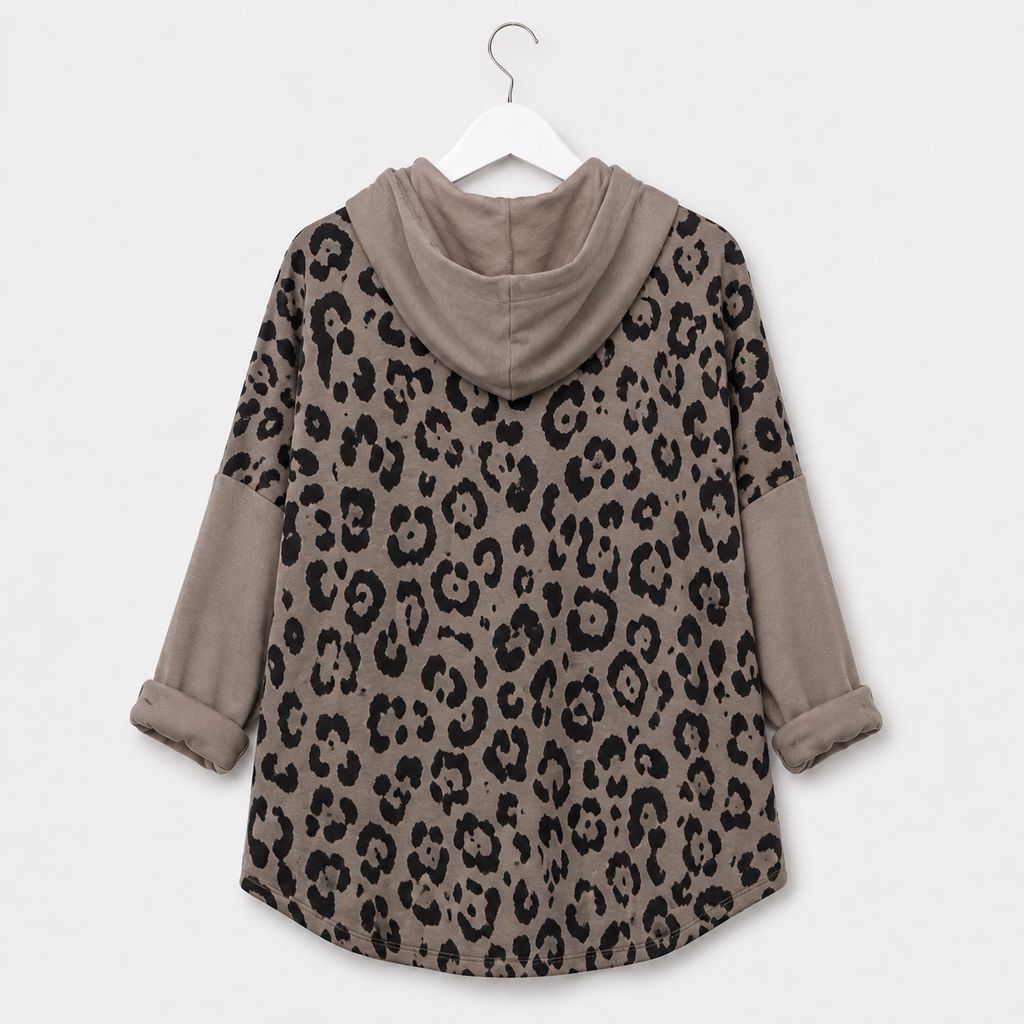 Oversize-Hoodie in verschiedenen Farben mit Leo-Einsätzen | Gr. 40-46