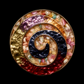 Magnetische Brosche in Spiral-Design | Schalclip | Multicolor