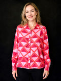 Aniston Casual Sommerbluse -Pink & Rot , 100 % Viskose Gr. 38