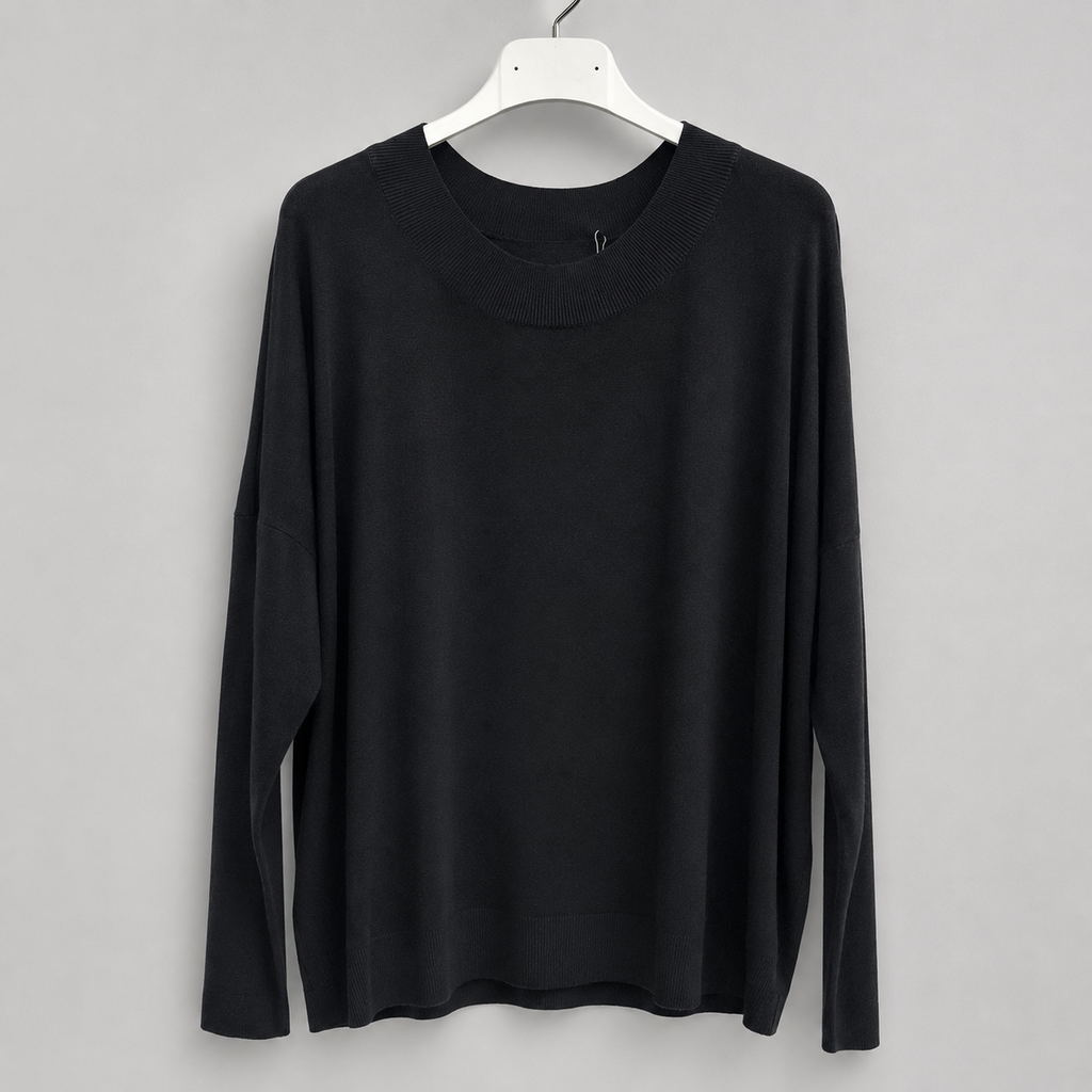 Feinstrick-Pulli | Gr. 38-44 | Schwarz