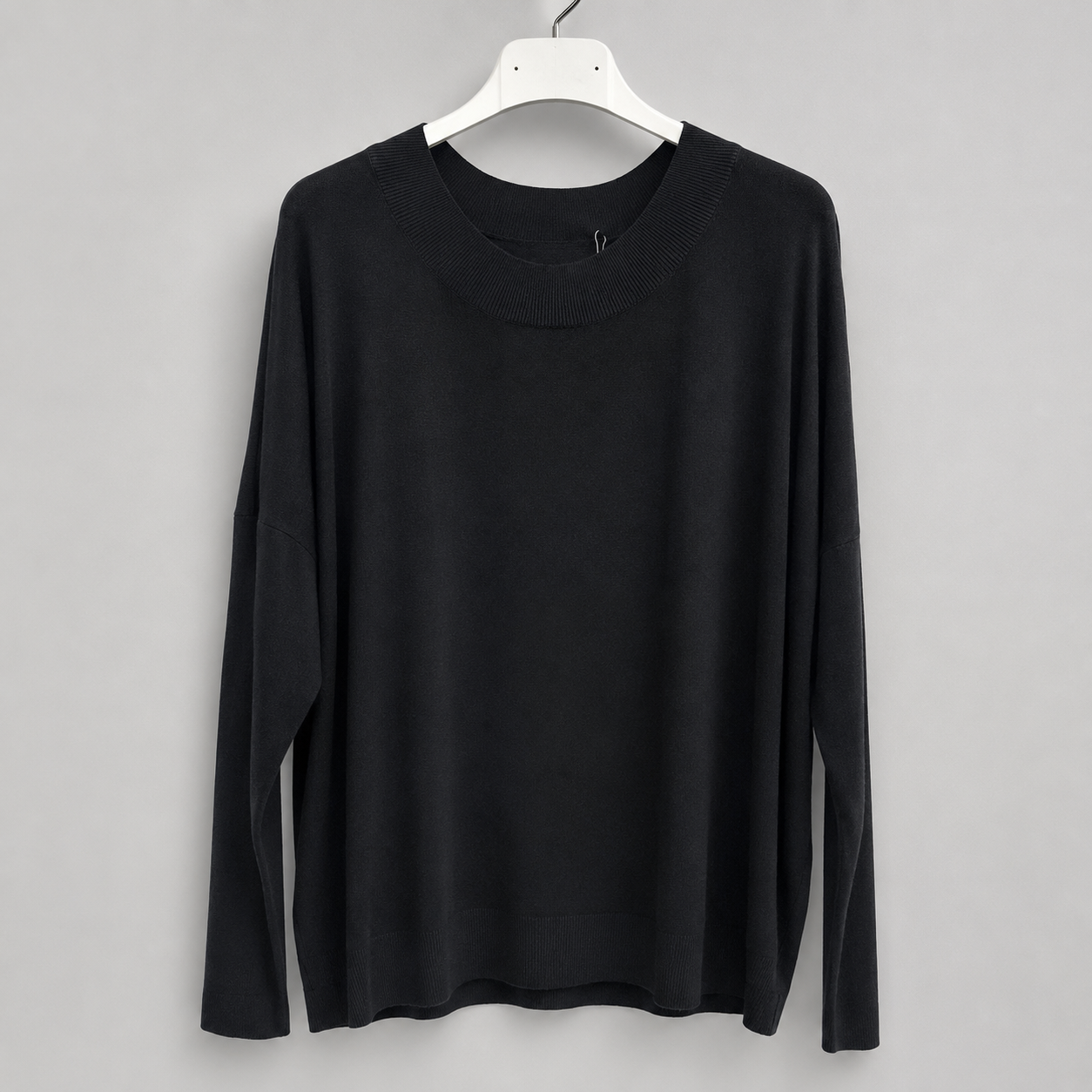 Feinstrick-Pulli | Gr. 38-44 | Schwarz