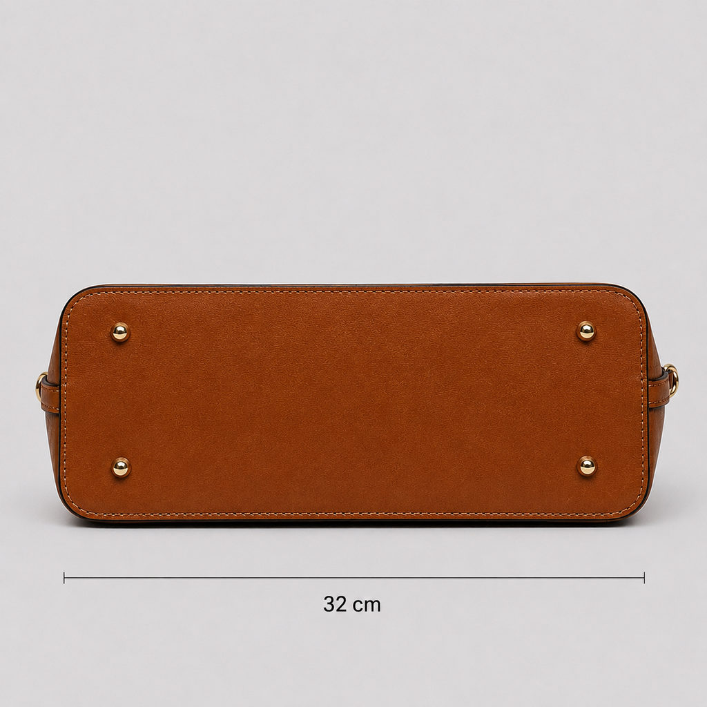 Elegante Damenhandtasche Cognac-zeitlos & vielseitig