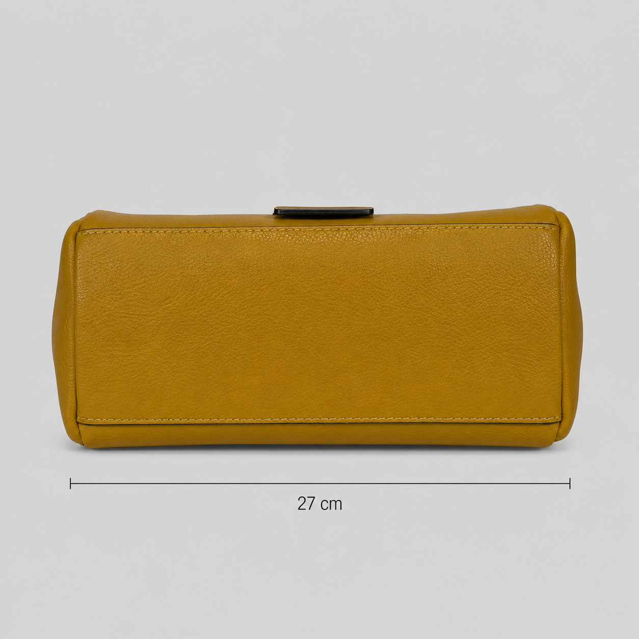 Senfgelbe Handtasche mit Ringhenkeln