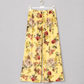 Florale Marlene-Hose in Vanillegelb Gr. 38-44