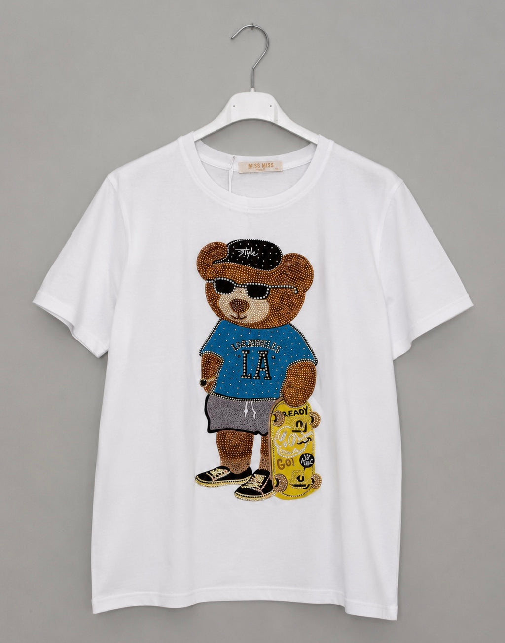 T-Shirt mit Gutelaunebär  | Gr. 38 - 40 | Made in Italy
