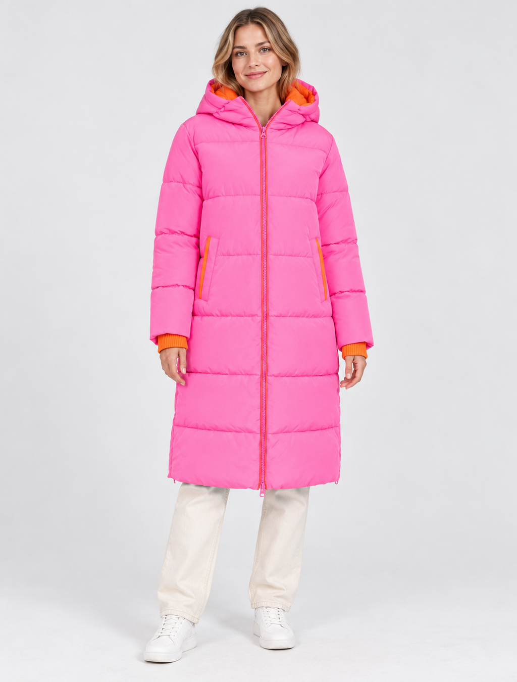 Langer Steppmantel  Zwillingsherz  "Cosy" Pink