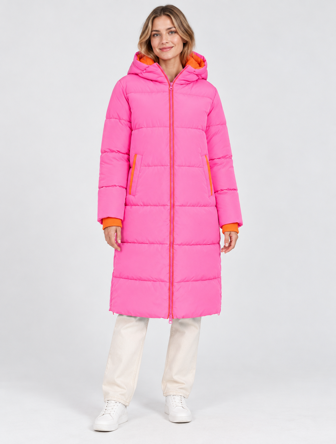 Langer Steppmantel  Zwillingsherz  "Cosy" Pink