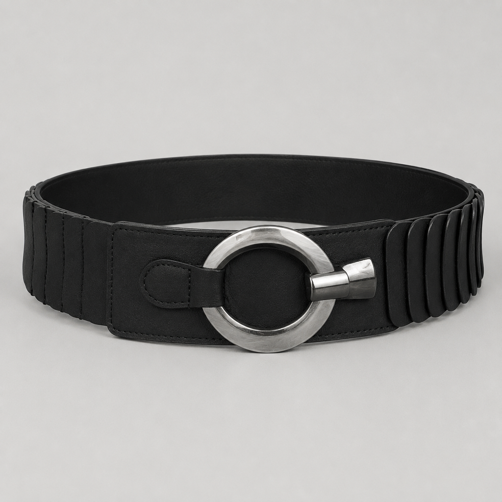 Stretchgürtel | 6cm breit | Schwarz