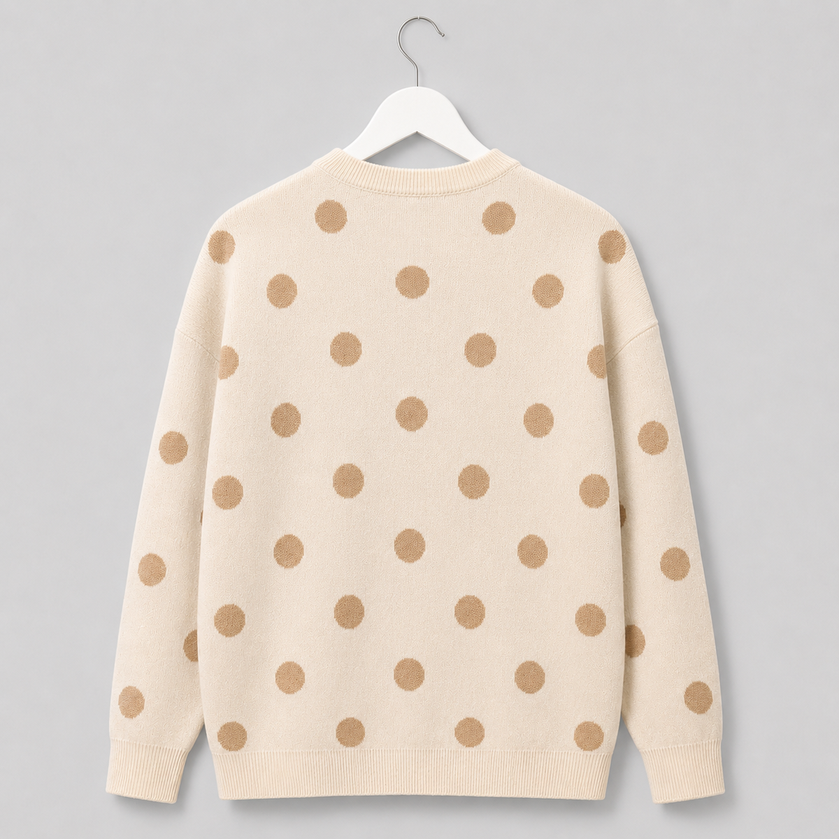 Pullover mit 3D-Applikation und Perlendetails-Creme-Gr. 38-42