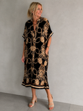 Elegantes Midi-Kleid | Viskose & Seide | Gr. 40-44 | Made in Italy