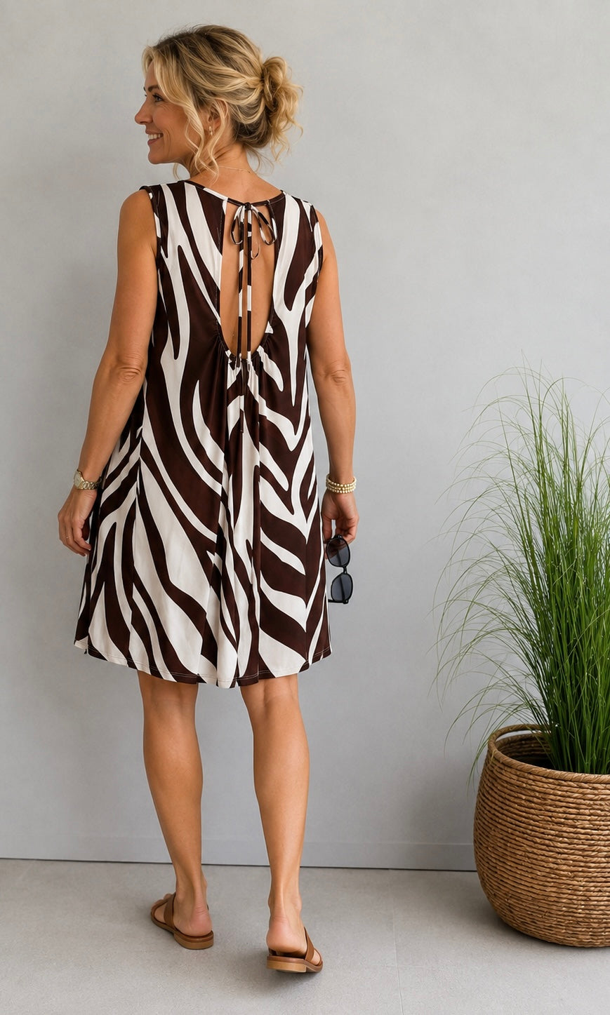 Kleid mit Animal-Print - Lisa Style | Gr. 38 - 42  | Made in Italy
