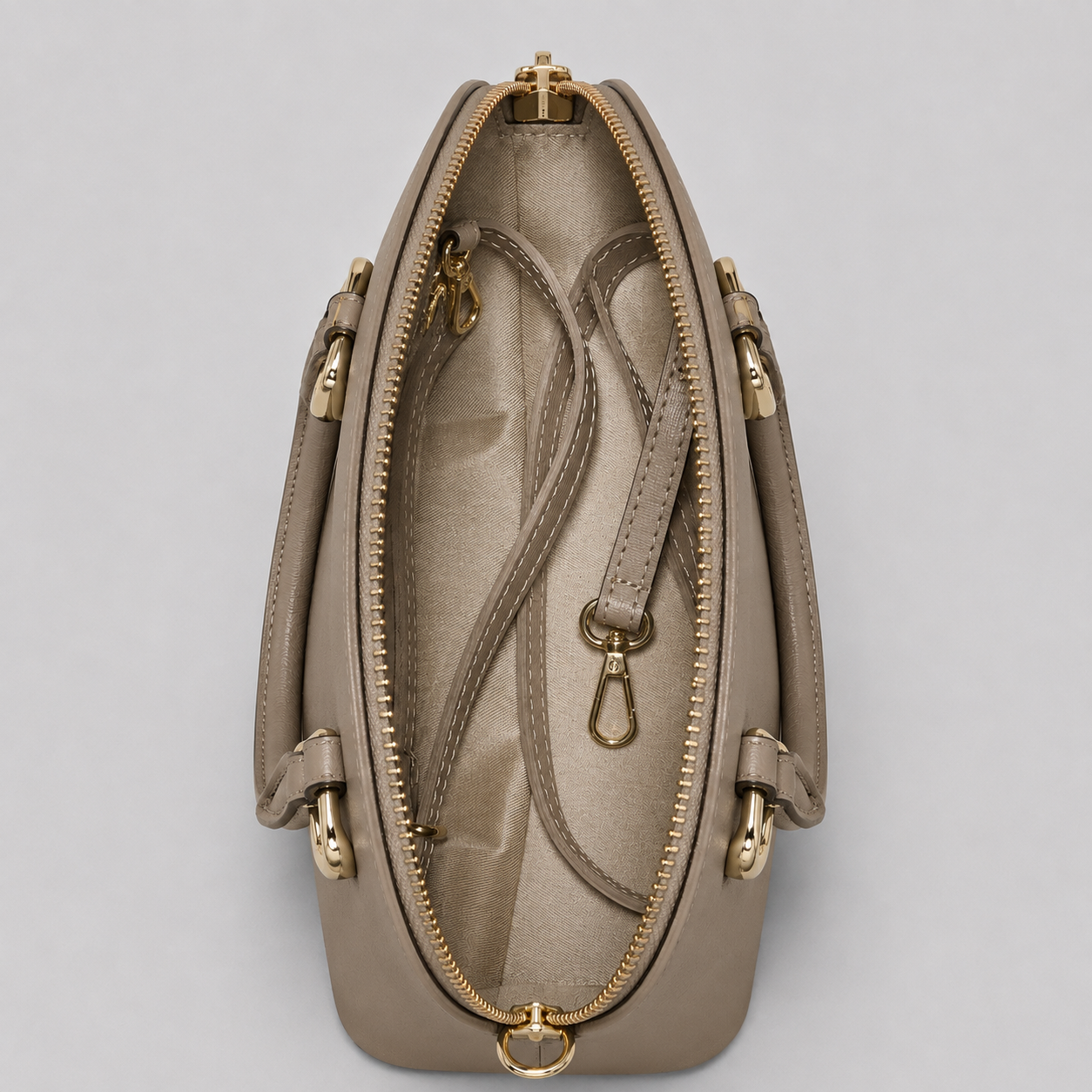 Elegante Damenhandtasche Taupe-zeitlos & vielseitig
