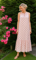 Luftiges Sommerkleid mit Punkten in zartem Rosa | Gr. 40-42