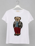 T-Shirt mit Gutelaunebär | Gr. 38-40. | Made in Italy