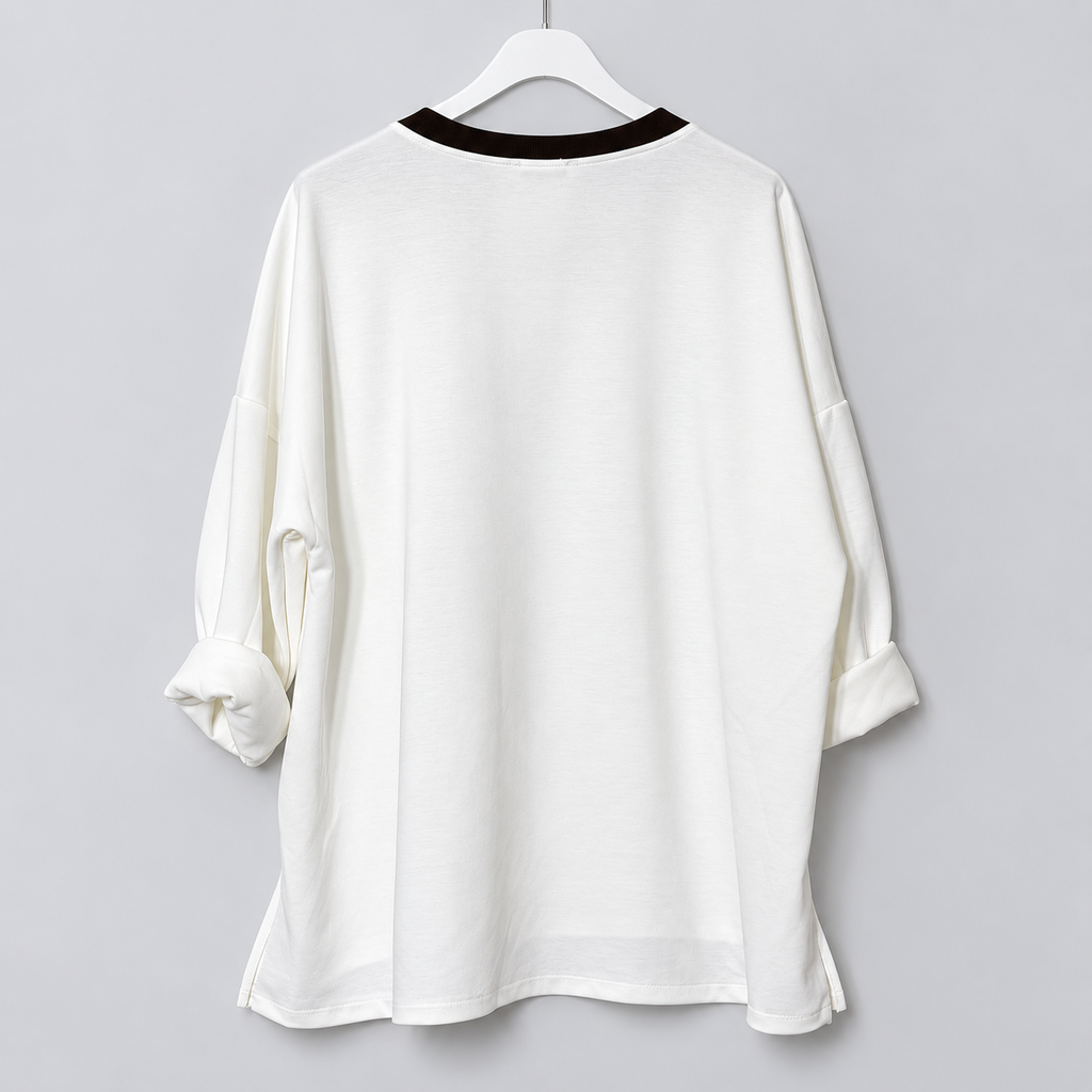 Oversize-Shirt mit Sneaker-Motiv und Strass | Gr. 40-46 | verschiedene Farben
