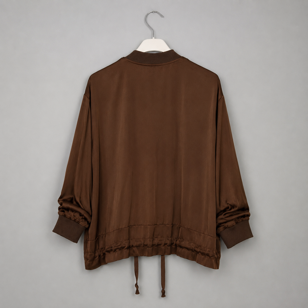Seidiger Blouson | Gr. 38-44 | Mocca | Made in Italy