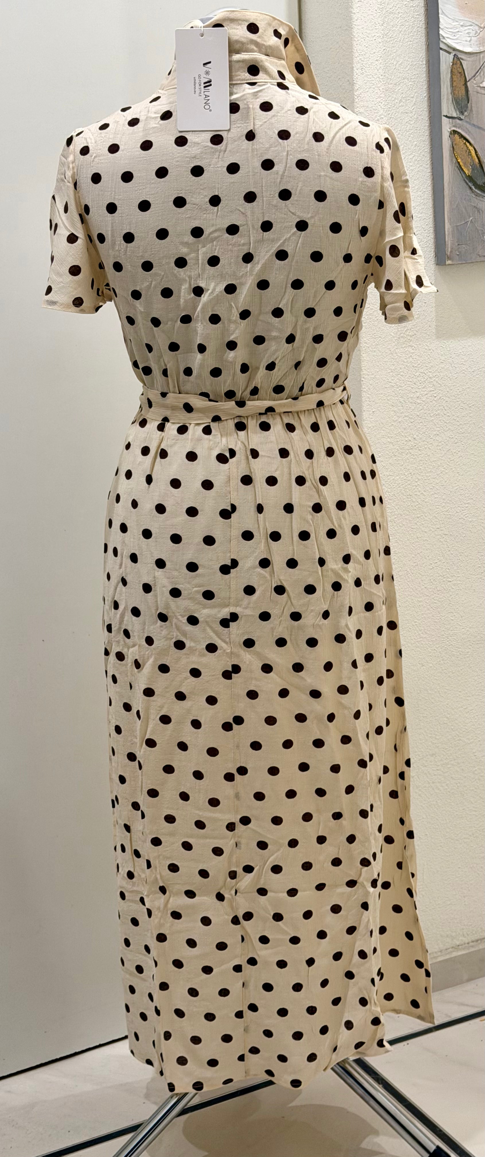 Leichtes Maxikleid mit Punkten | Gr. S