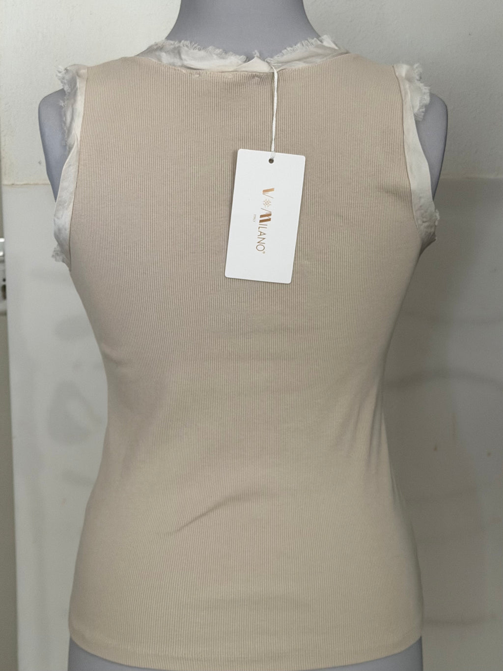 Feines Ripp-Top in Creme |  zeitlos & vielseitig kombinierbar | Gr. 36/38
