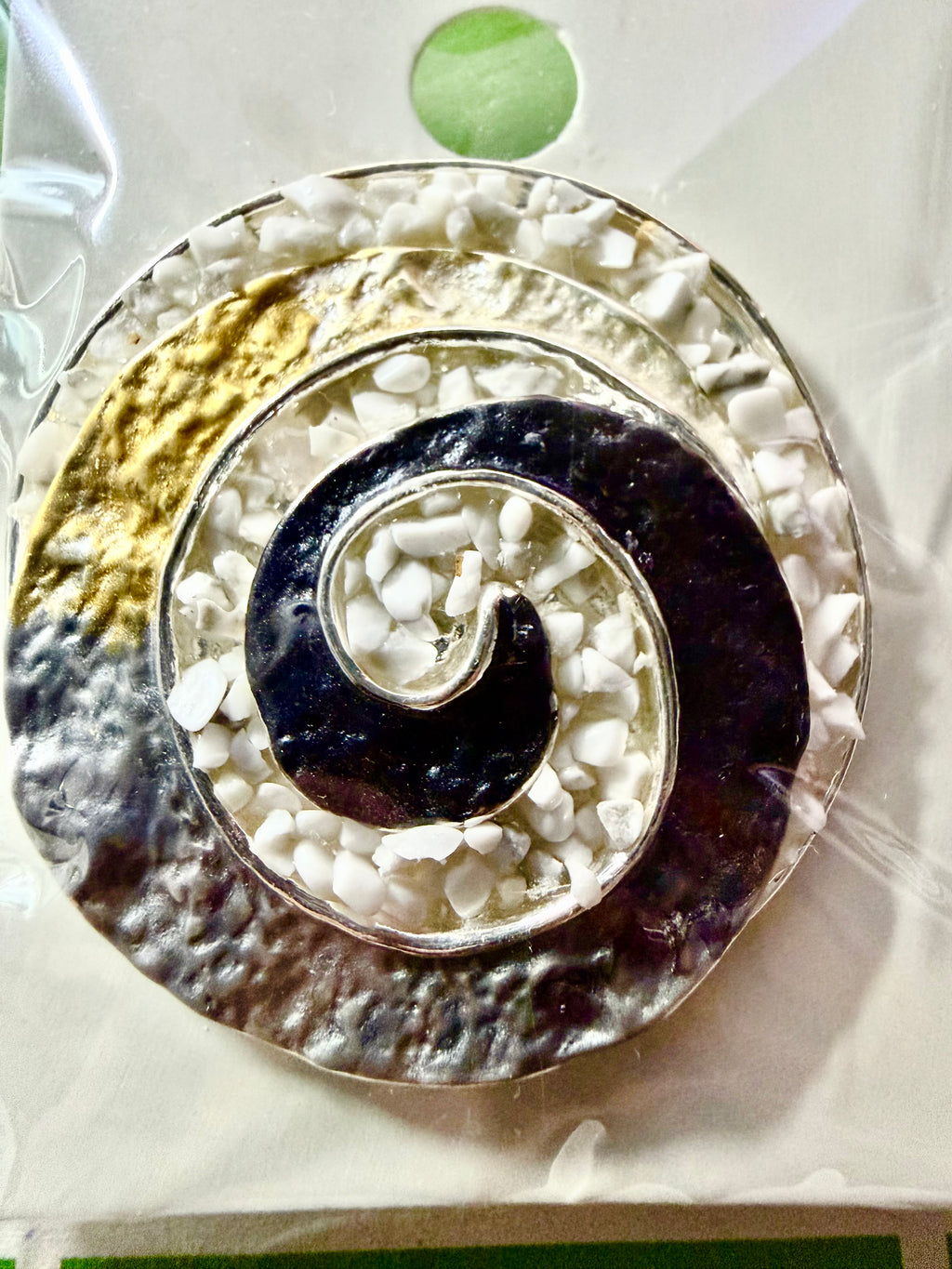 Magnetische Brosche in Spital-Design  | Schalclip | Silber & Gold