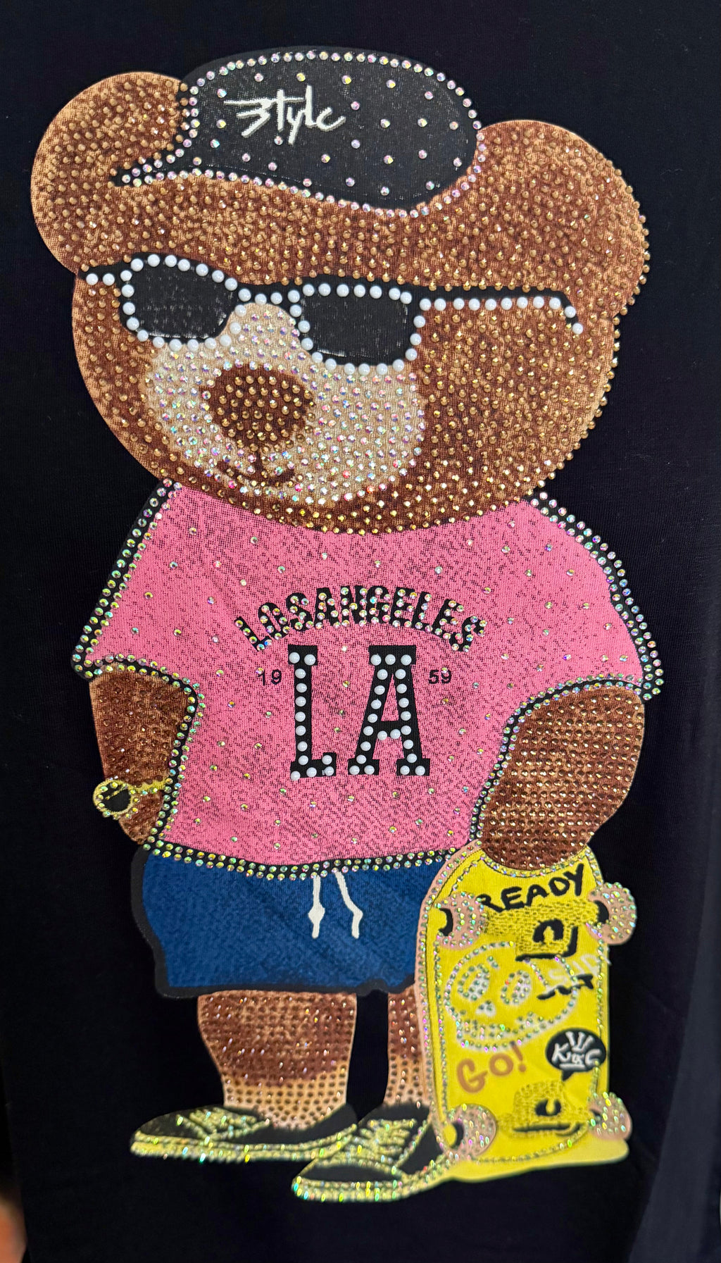 T-Shirt mit Gutelaunebär | Gr. 38-40 |  Made in Italy