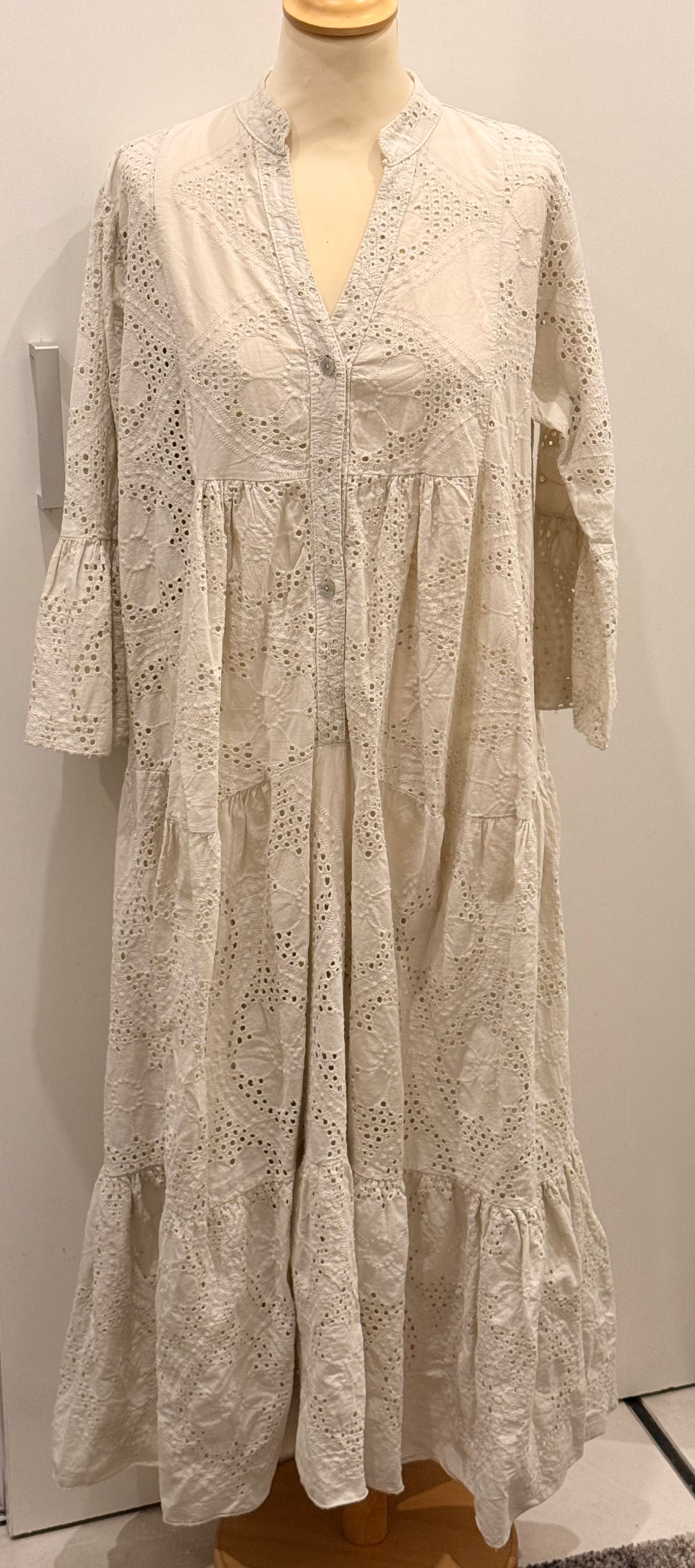 Boho-Maxikleid in Creme - Romantisch & Zeitlos