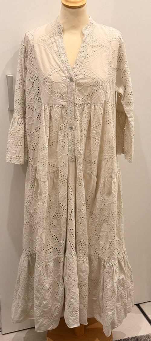 Boho-Maxikleid in Creme - Romantisch & Zeitlos