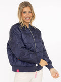 Zwillingsherz Bomberjacke "Be Happy" | Marine  | M/L